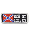 Moto nášivka Kiss my rebel ass 4 cm x 10 cm