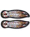 Moto nášivka Two Feathers velká ( pravá + levá ) 21 cm x 6 cm