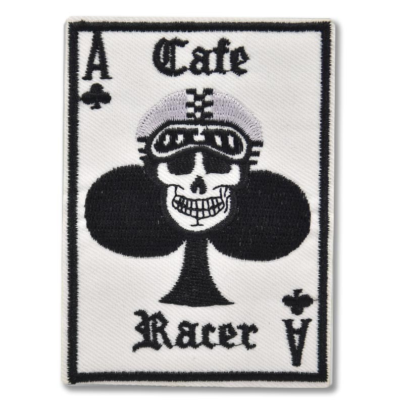Motoros tapasz Cafe Racer ace card 9 cm x 7 cm
