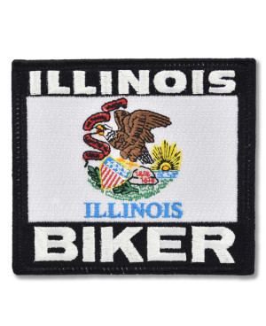 Moto nášivka Illinois Biker 9 cm x 8 cm
