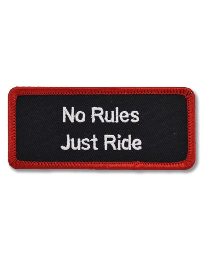 Motoros rátét No Rules Just Ride 9 cm x 4 cm