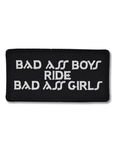Motoros rátét Bad ass boys ride bad ass girls 10 cm x 5 cm