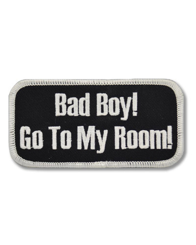 Motoros rátét Bad Boy Go to my Room 10 cm x 5 cm