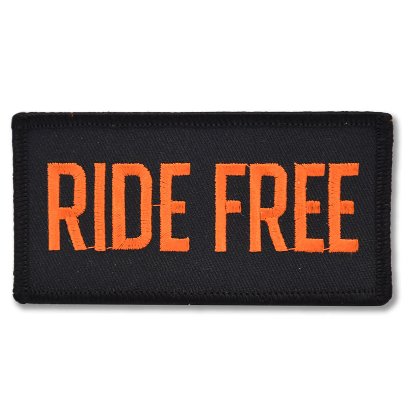 Motoros rátét Ride Free orange 10 cm x 4,5 cm