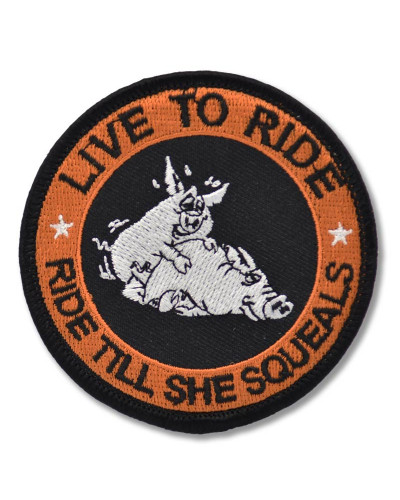 Motoros rátét Live to Ride Pig squeel 7 cm