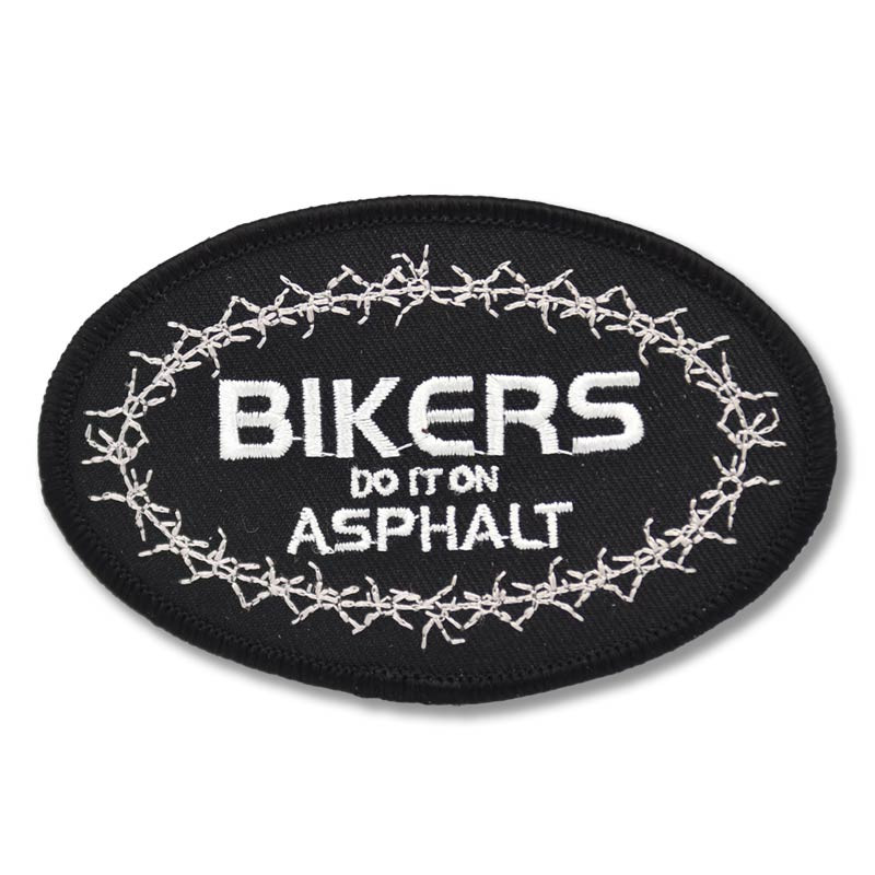 Motoros rátét Bikers Do It in Asphalt 10 cm x 6 cm
