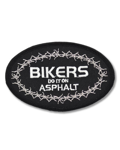 Motoros rátét Bikers Do It in Asphalt 10 cm x 6 cm
