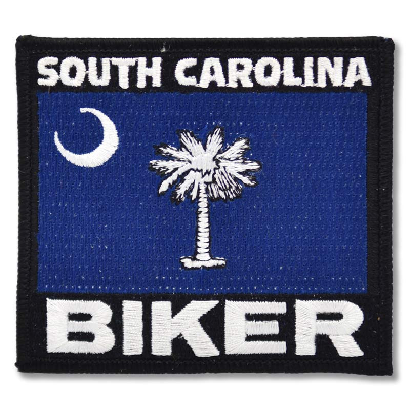 Motoros rátét South Carolina Biker 9 cm x 8 cm
