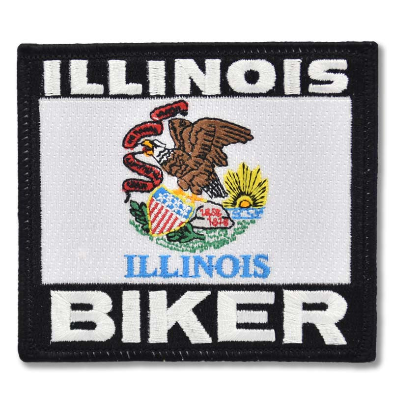 Motoros rátét Illinois Biker 9 cm x 8 cm