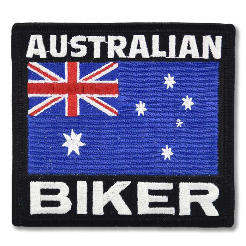 Motoros rátét Australian Biker 9 cm x 8 cm