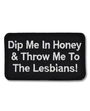Moto nášivka Dip Me in Honey 9 cm x 4 cm