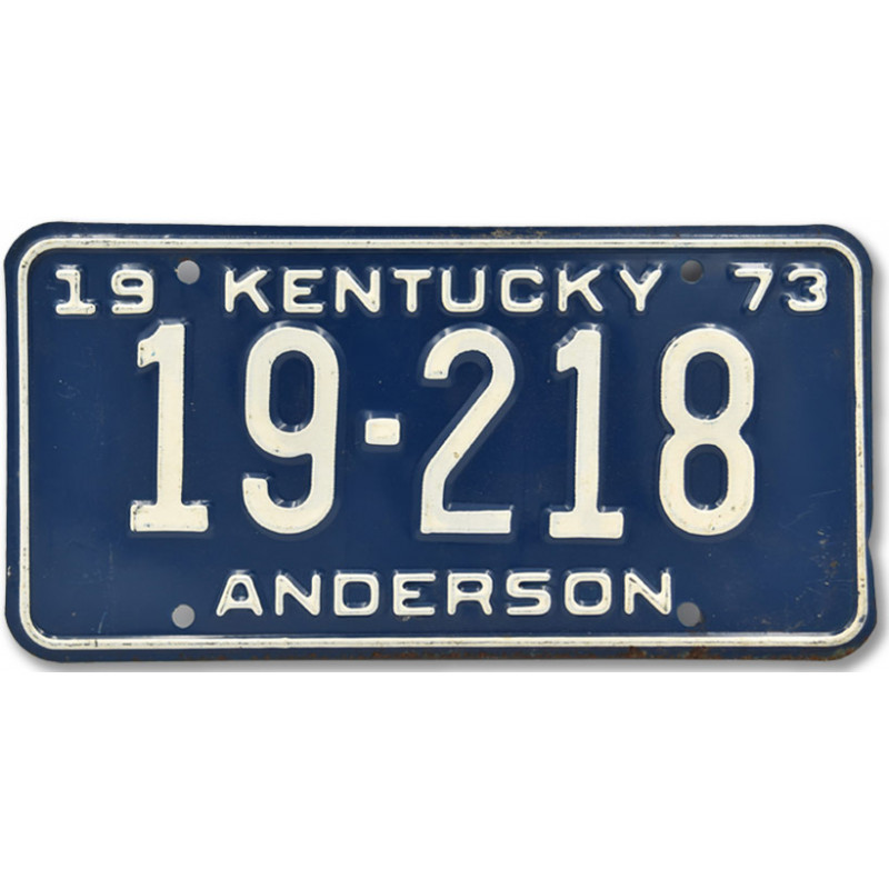 Amerikai rendszám Kentucky Anderson 1973