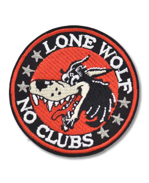 Moto nášivka BS Lone Wolf No Club 8 cm