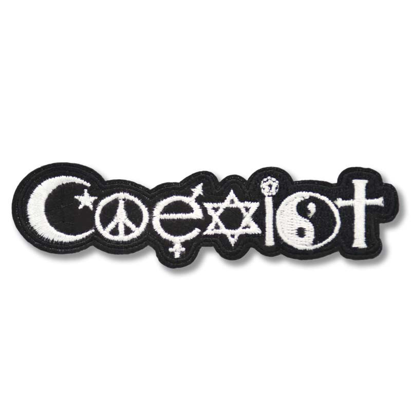 Nášivka Hippie Coexist 10 cm x 2,5 cm