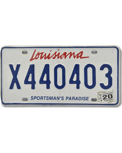 Amerikai rendszám Louisiana Sportsmans Paradise