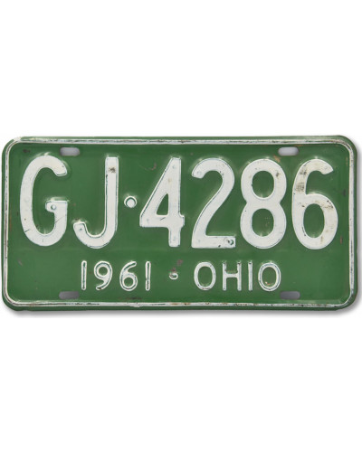 Amerikai rendszám Ohio Green 1961