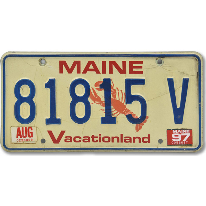 Amerikai rendszám Maine Lobster Vacationland