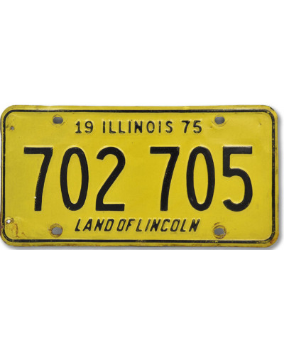 Amerikai rendszám Illinois Yellow 1975