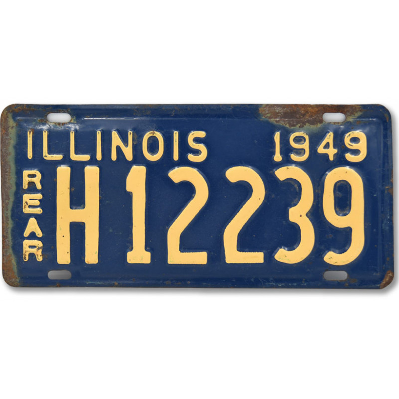 Amerikai rendszám Illinois Blue 1949