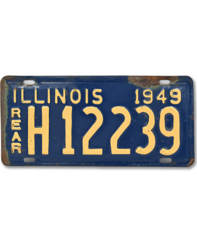 Amerikai rendszám Illinois Blue 1949