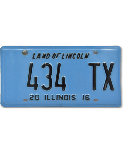 Amerikai rendszám Illinois Taxi Blue 2016