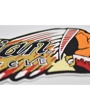 Moto nášivka Indian Motorcycle Logo XXL na záda detail