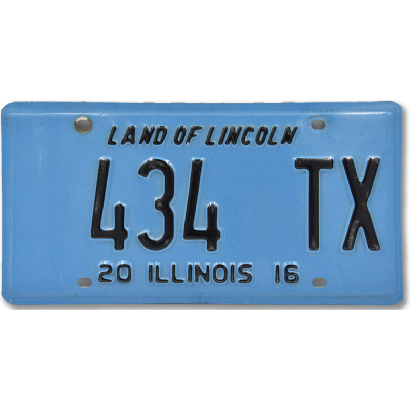 Amerikai rendszám Illinois Taxi Blue 2016