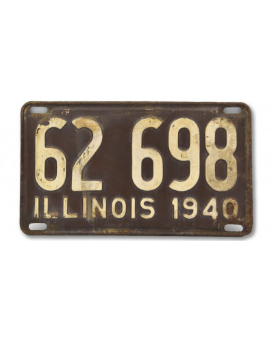 Amerikai rendszám Illinois Brown 1940