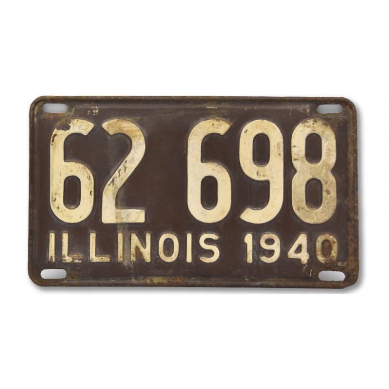 Amerikai rendszám Illinois Brown 1940
