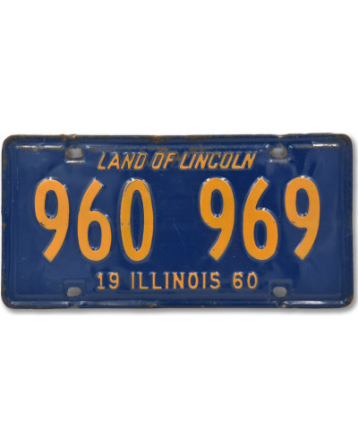 Amerikai rendszám Illinois 960 Blue 1960