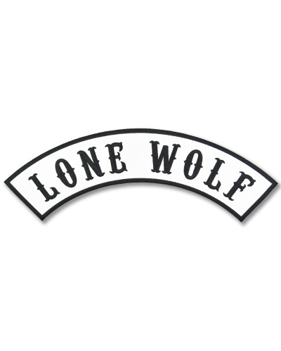 Motoros tapasz Lone Wolf Rocker fehér XXL hátul