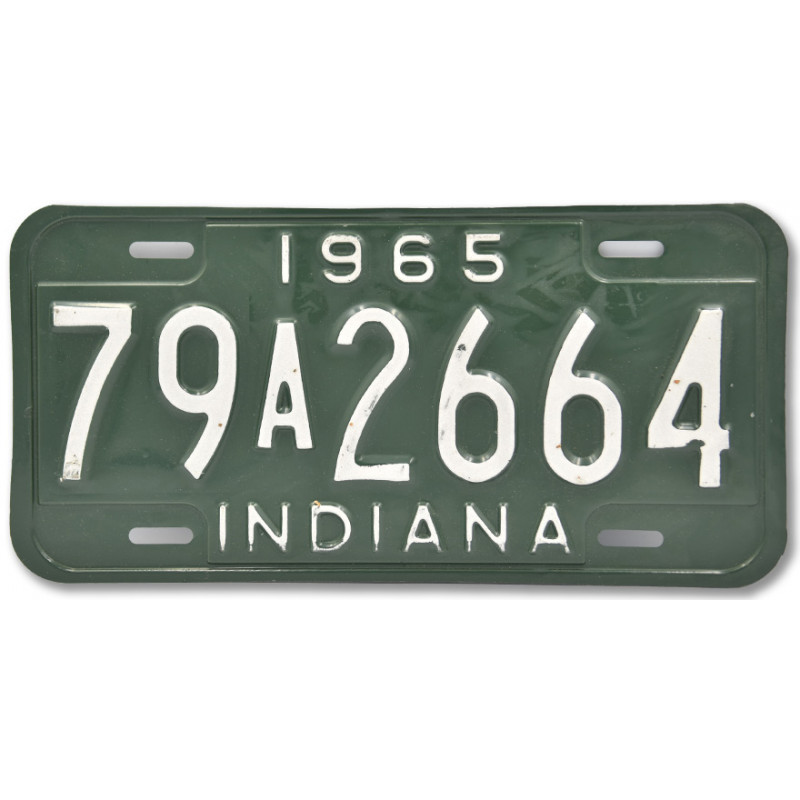 Amerikai rendszám Indiana Green 1965
