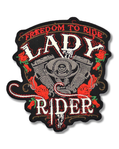 Motoros rátét Lady Rider Freedom 11cm x 9 cm
