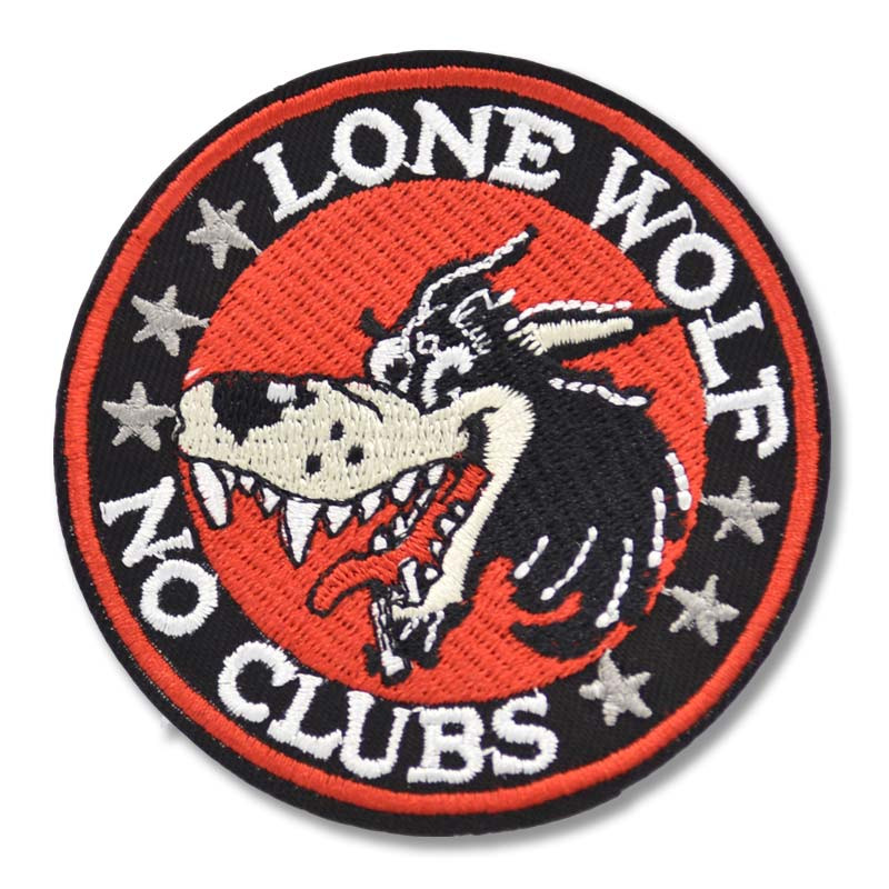 Motoros rátét Lone Wolf No Club 8 cm