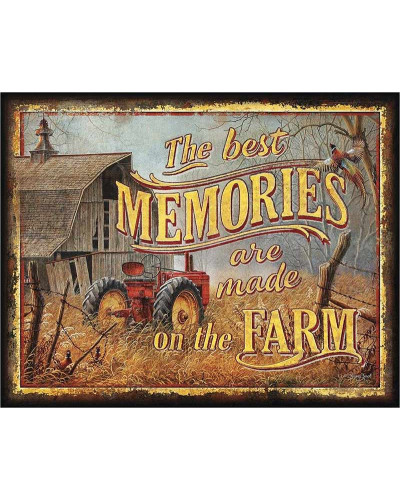 Fém tábla Farm Memories 40 cm x 32 cm