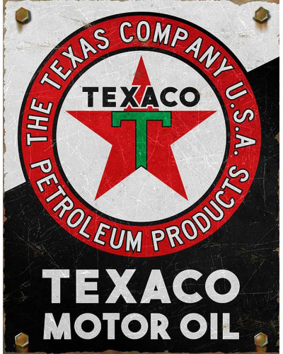 Fém tábla Texaco Motor Oil 40 cm x 32 cm