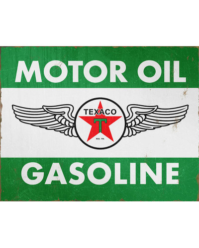 Fém tábla Texaco Oil and Gasoline 40 cm x 32 cm