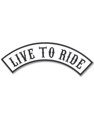 Motoros rátét Live to Ride Rocker fehér - XXL hátul