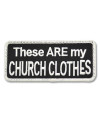 Moto nášivka Church clothes 5 cm x 10 cm