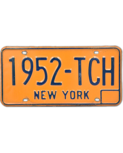 Amerikai rendszám New York 1952-TCH