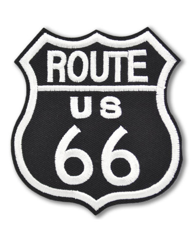 Motoros folt Route 66 fekete 8 cm x 7,5 cm