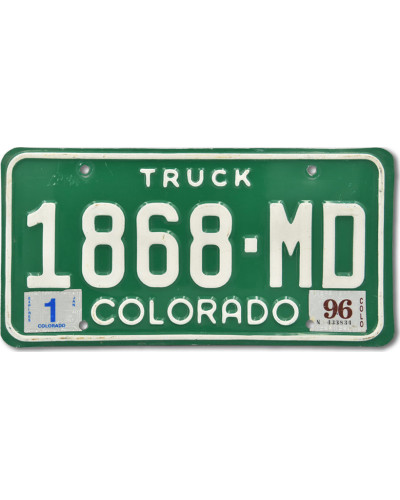 Amerikai rendszám Colorado Green Truck 1868MD