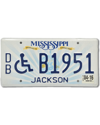 Amerikai rendszám Mississippi Lucille Wheelchair