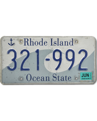 Amerikai rendszám Rhode Island 321 992