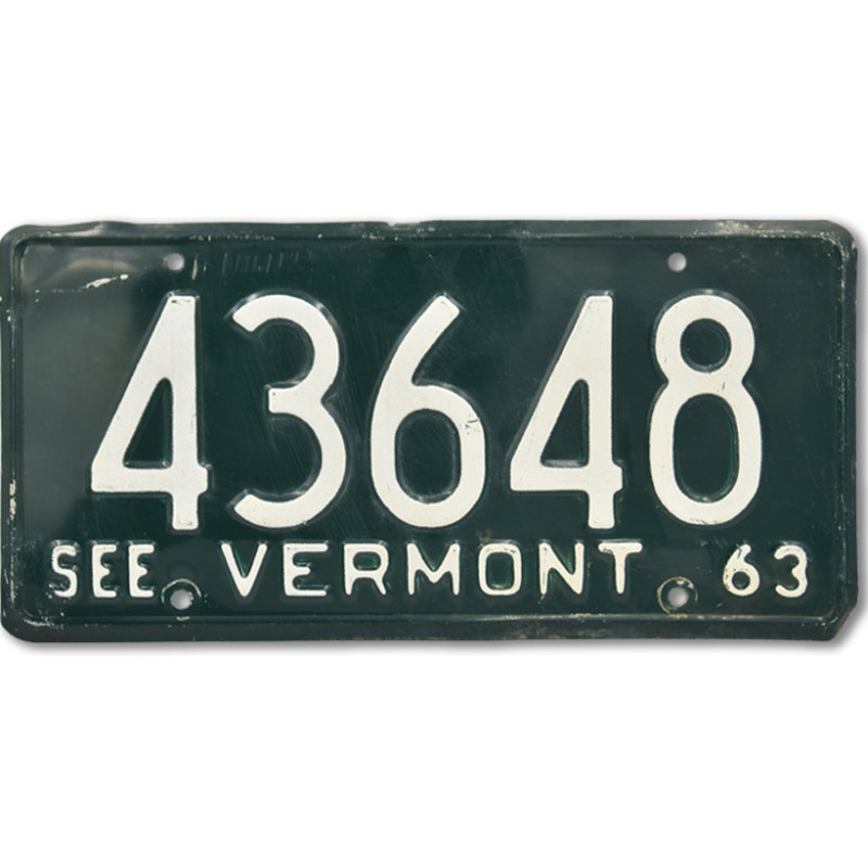 Amerikai rendszám Vermont See Green 43648