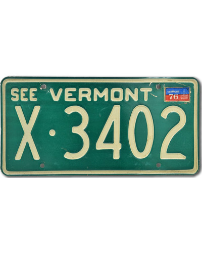 Amerikai rendszám Vermont See X 3402