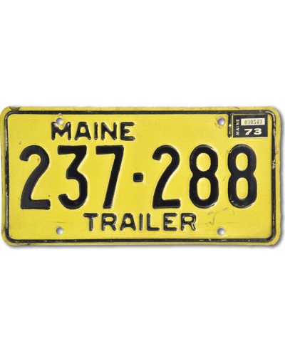 Amerikai rendszám Maine Yellow Trailer