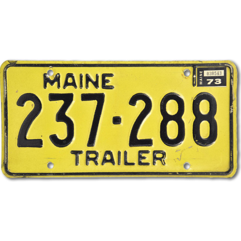 Amerikai rendszám Maine Yellow Trailer