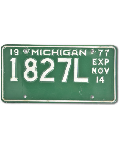 Amerikai rendszám Michigan Green 1827L