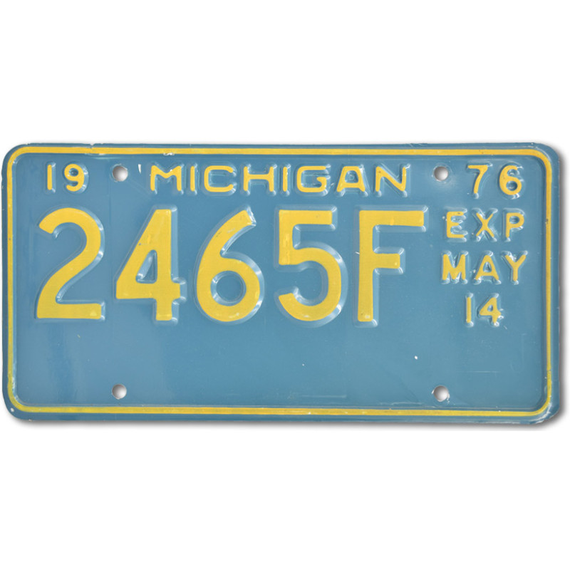 Amerikai rendszám Michigan Blue 2465F